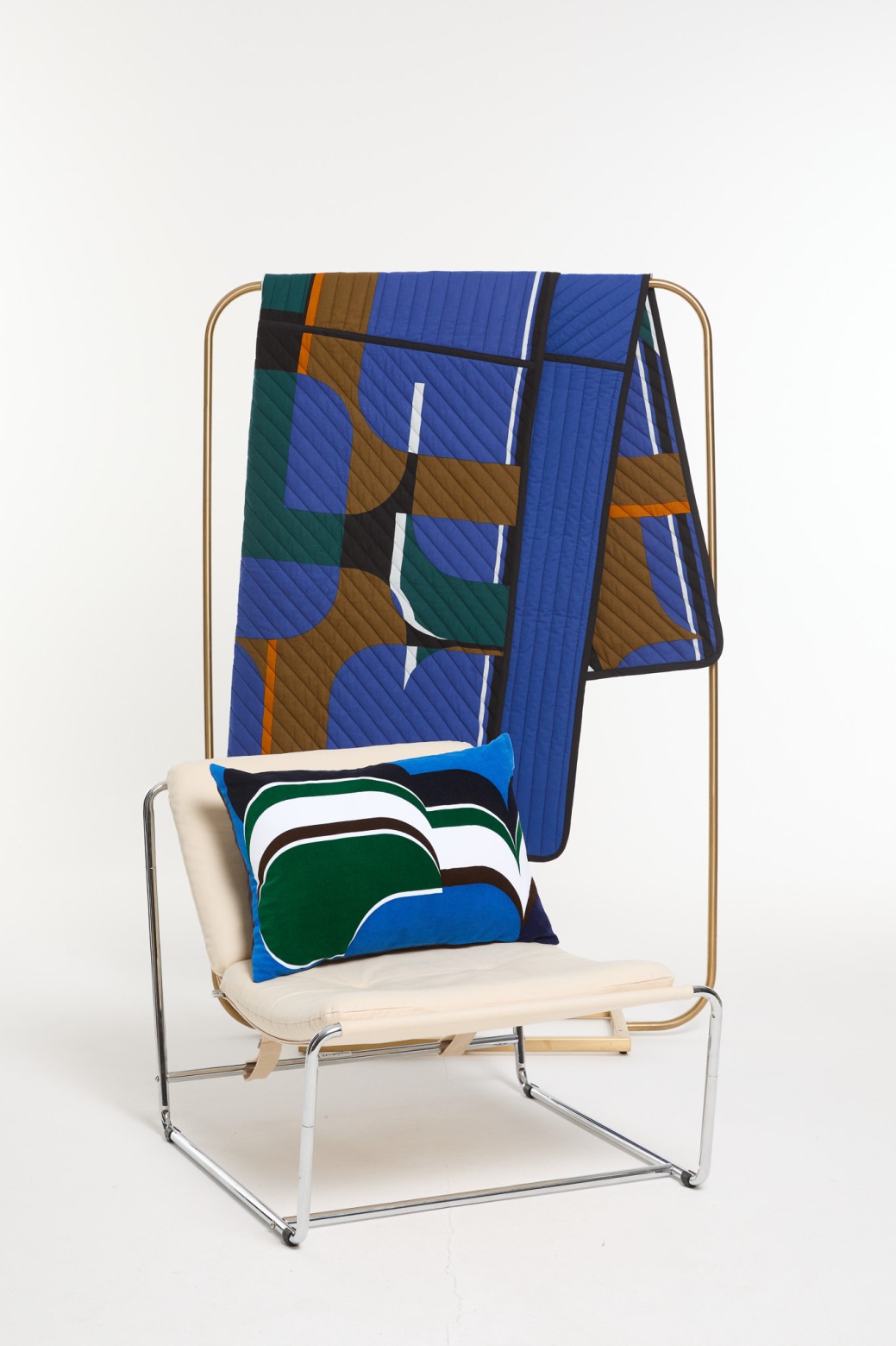 Boutis Chance Bleu aux Motifs Arty | Mapoésie