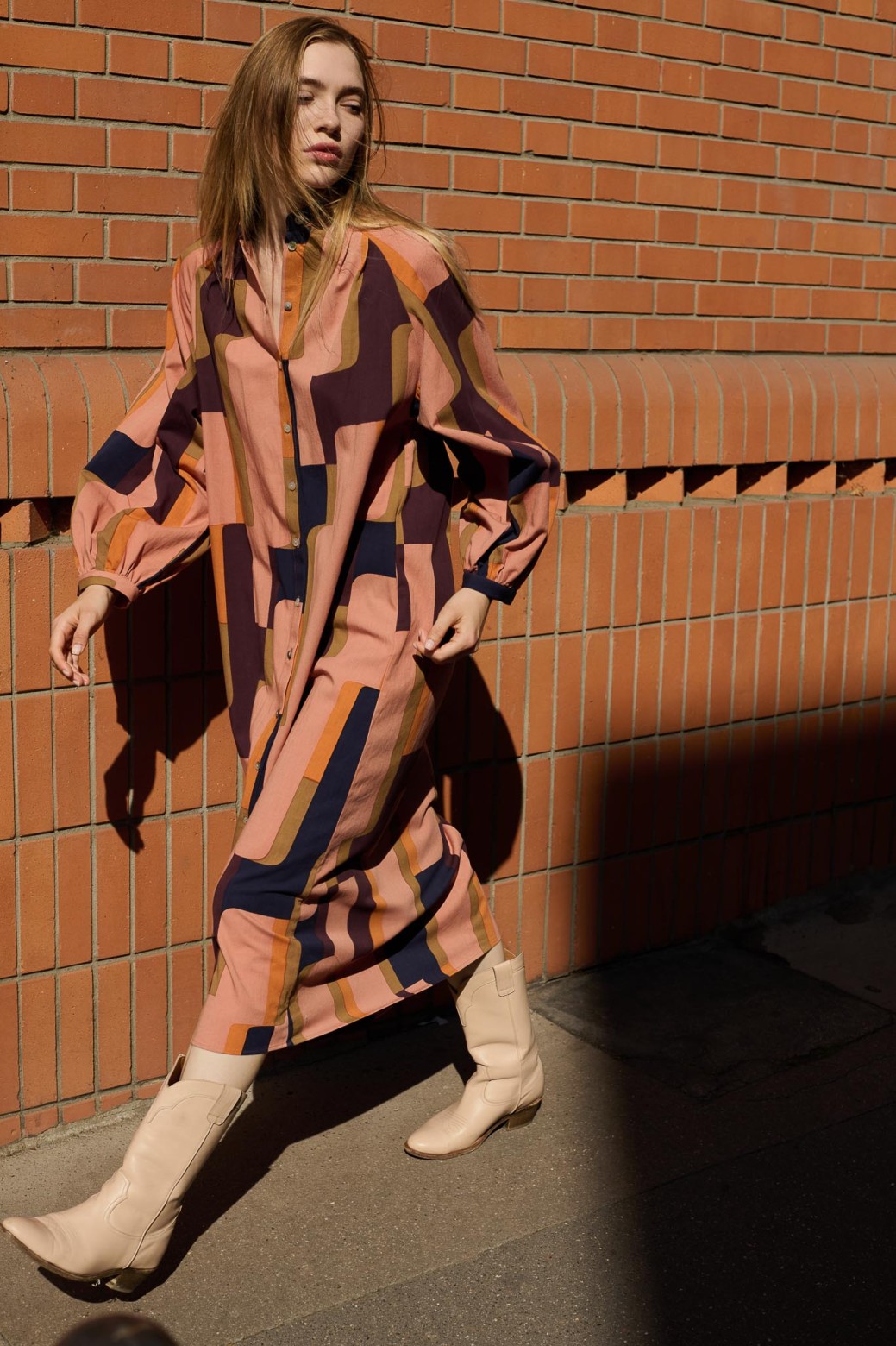Robe Eulalie Petra Blush Coupe Fluide | Mapoésie Paris