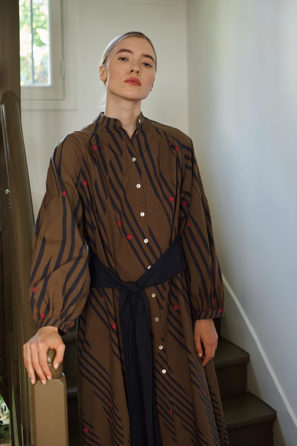 Robe Eulalie Moon Kaki Style Créateur | Mapoésie