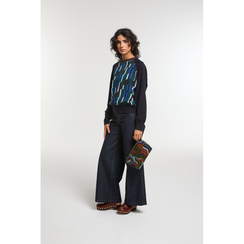 Pochette de Voyage Elba Mouvance Bleu | Mapoésie Paris