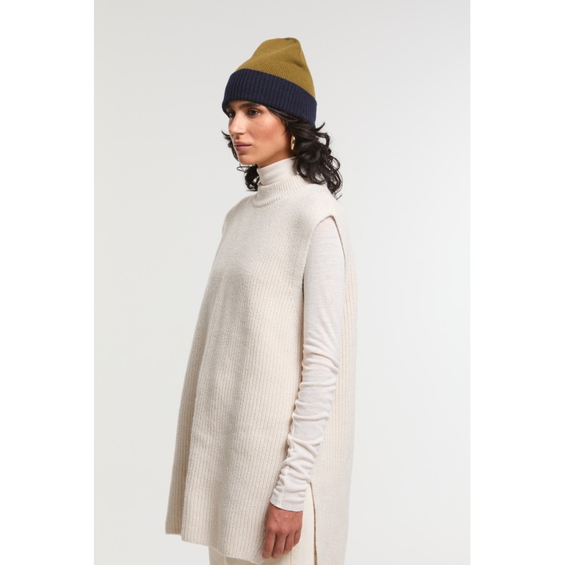 Bonnet en Maille Viggo Marine Kaki | Mapoésie Paris
