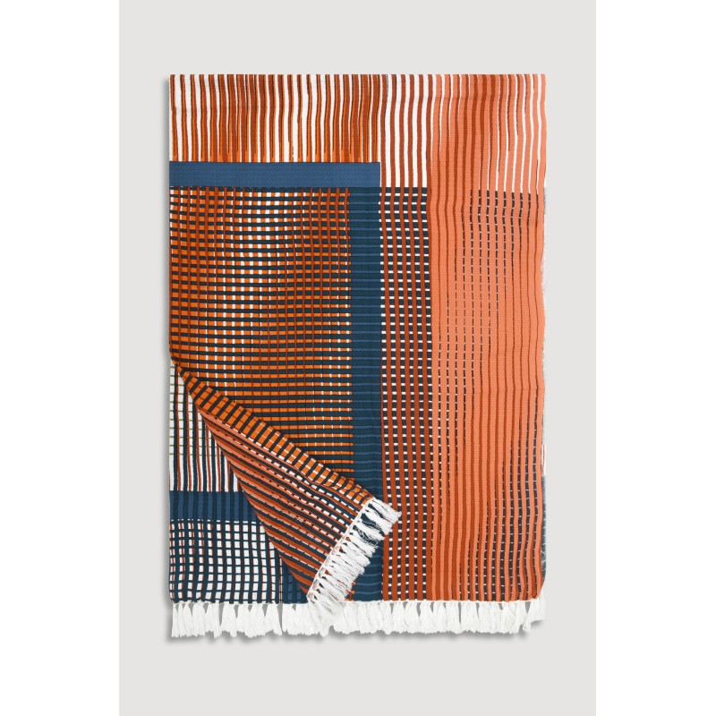 Plaid Vibrant Terracotta Doux & Chaud | Mapoésie