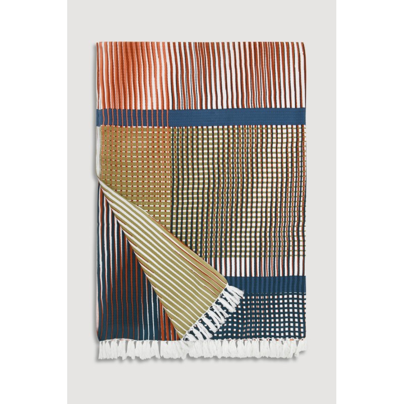 Plaid Vibrant Terracotta Doux & Chaud | Mapoésie