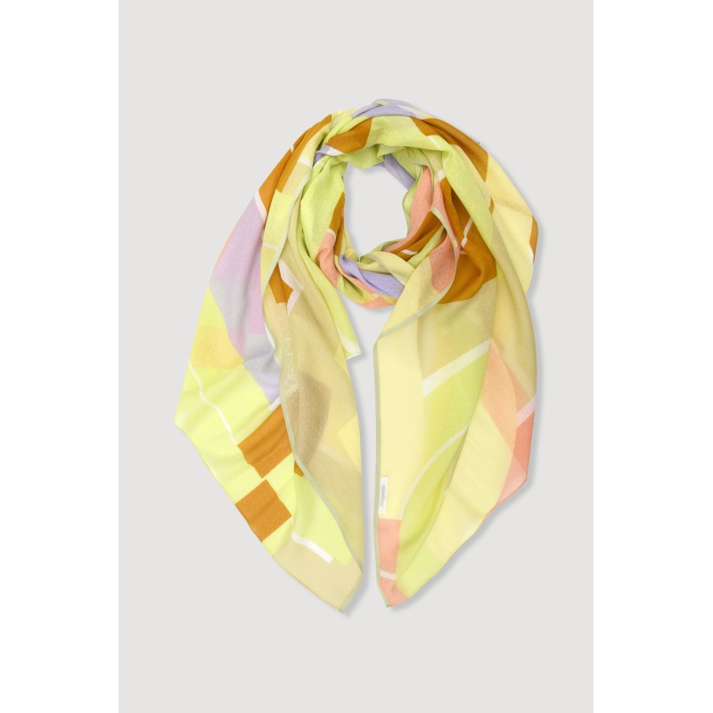Foulard en coton Graphique Le Bal Jaune/Mapoésie