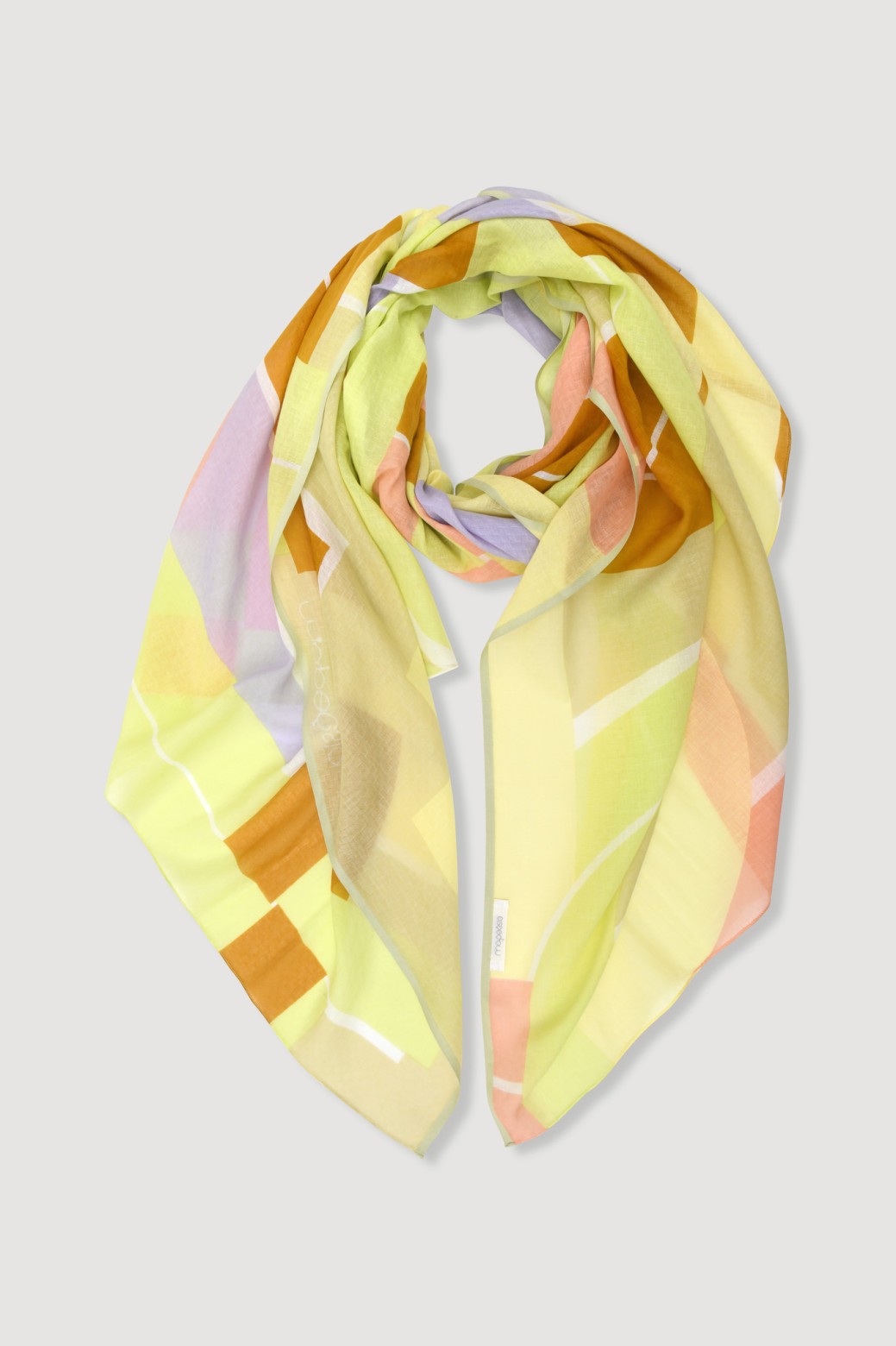 Foulard en coton Graphique Le Bal Jaune/Mapoésie