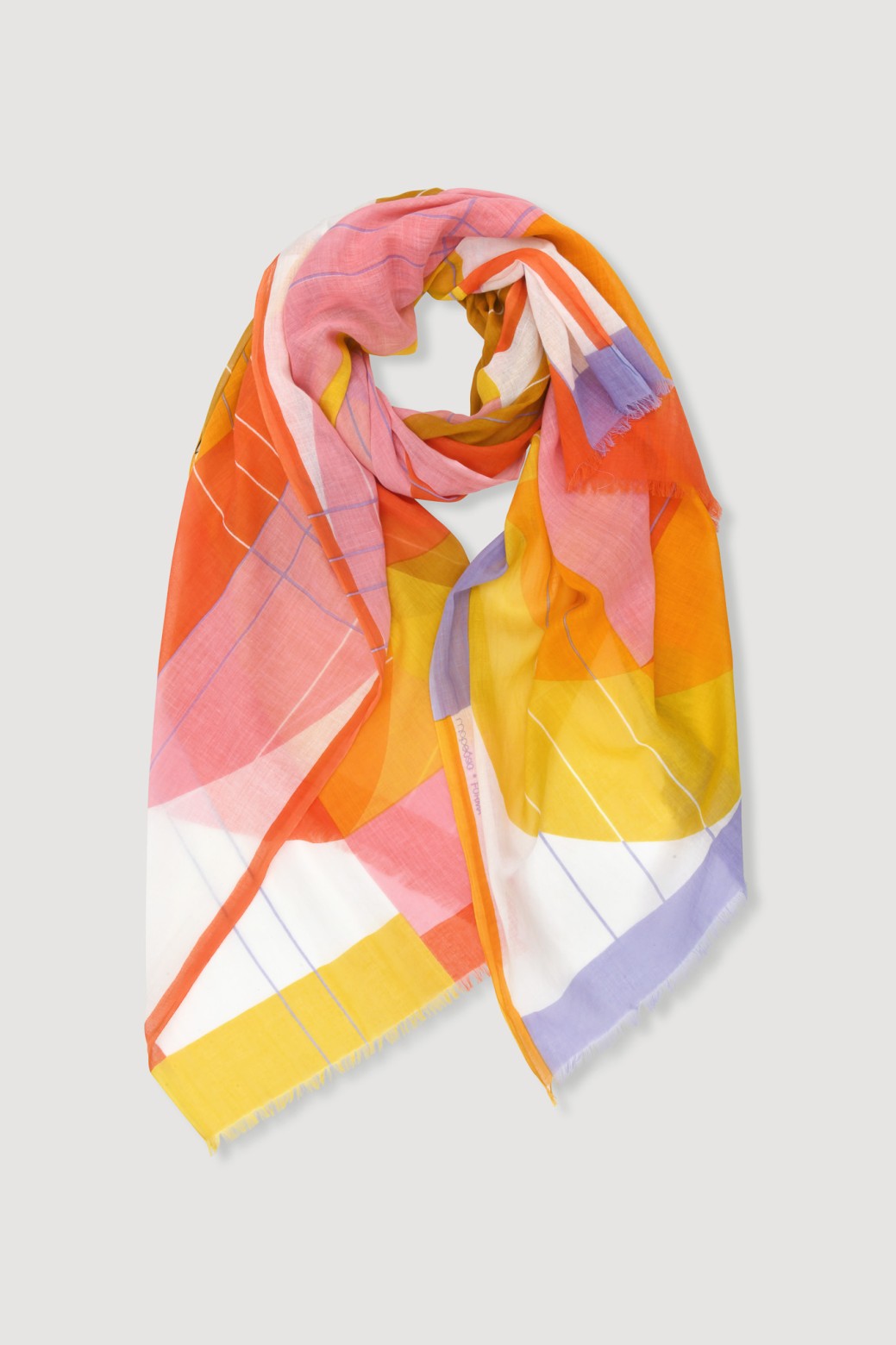 Foulard en coton Graphique Forma orange/Mapoésie