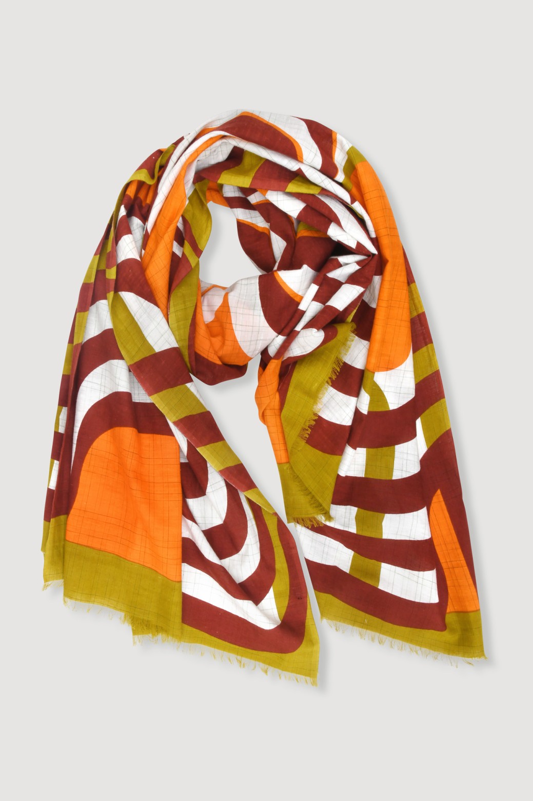 Foulard en coton Graphique Nebuleuse orange/Mapoésie