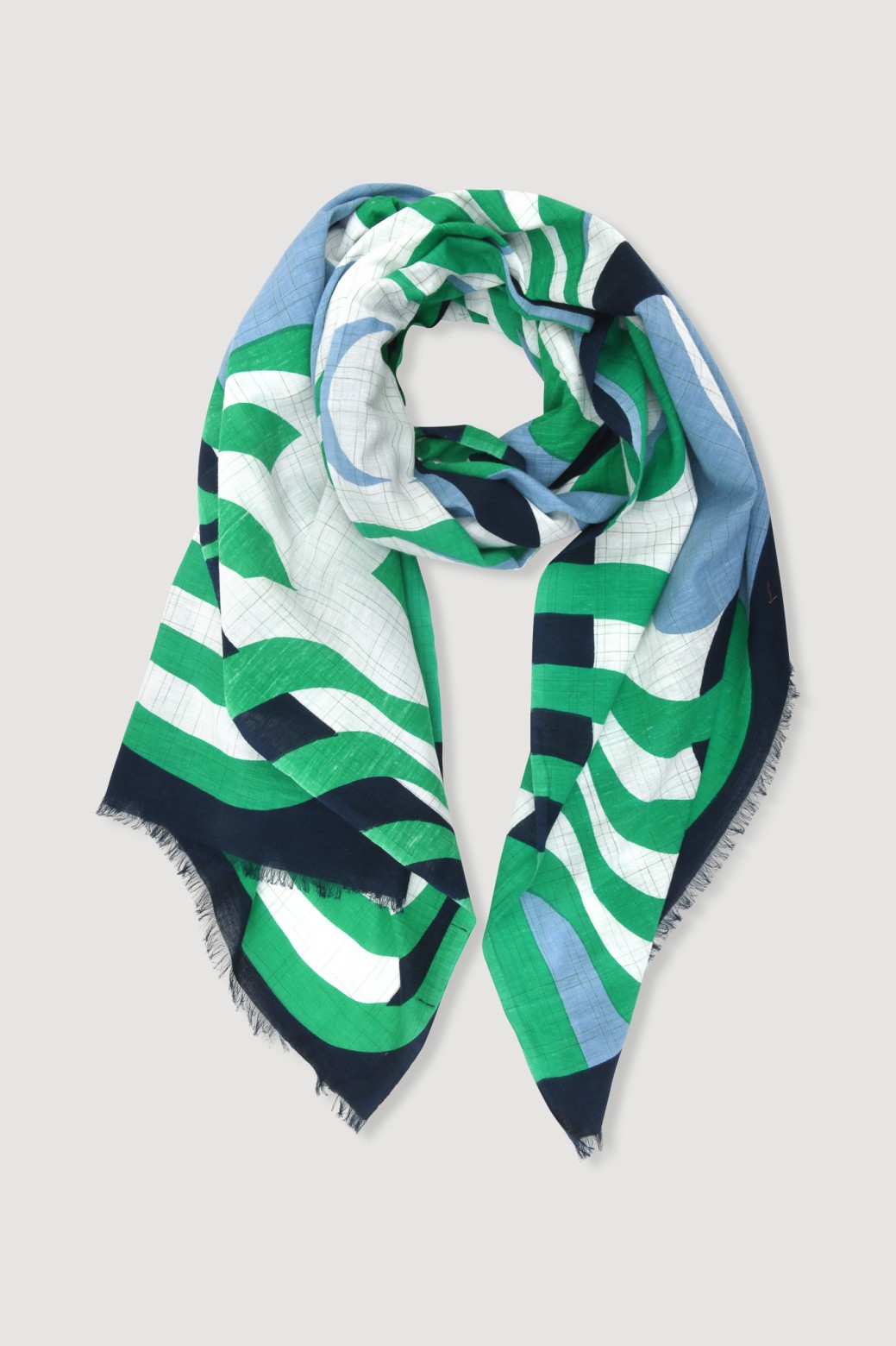 Foulard en coton Graphique Nebuleuse bleu/Mapoésie
