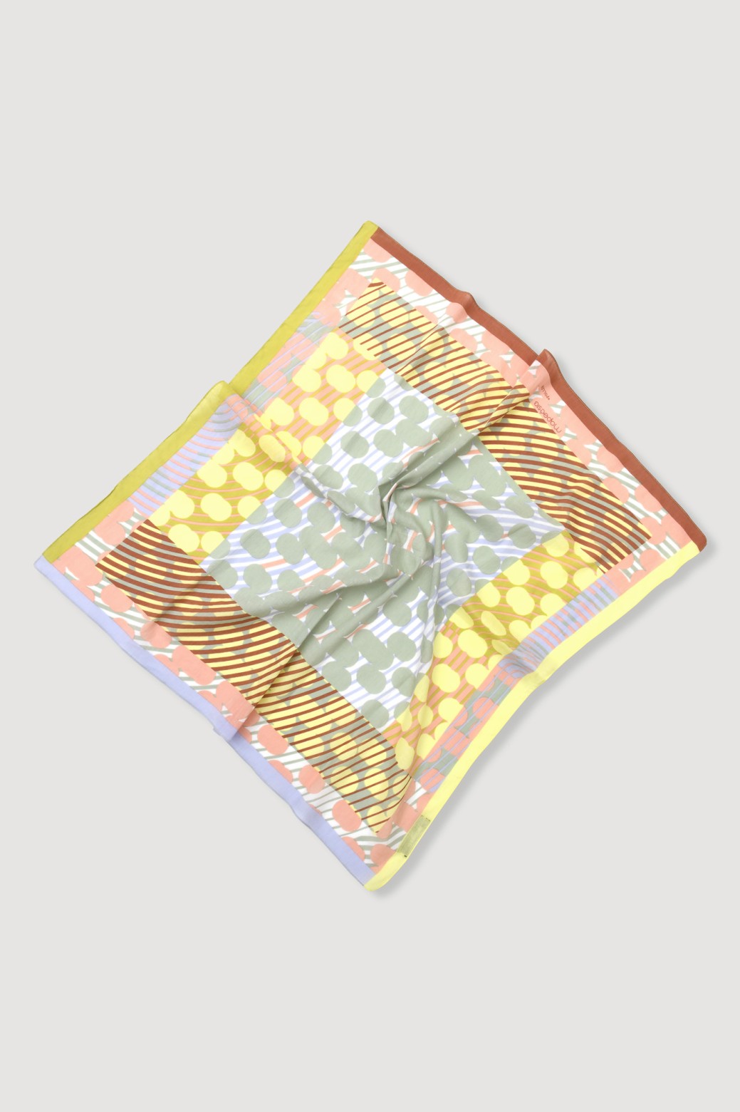 Graphic cotton scarf - Pastel Pollen/Mapoésie