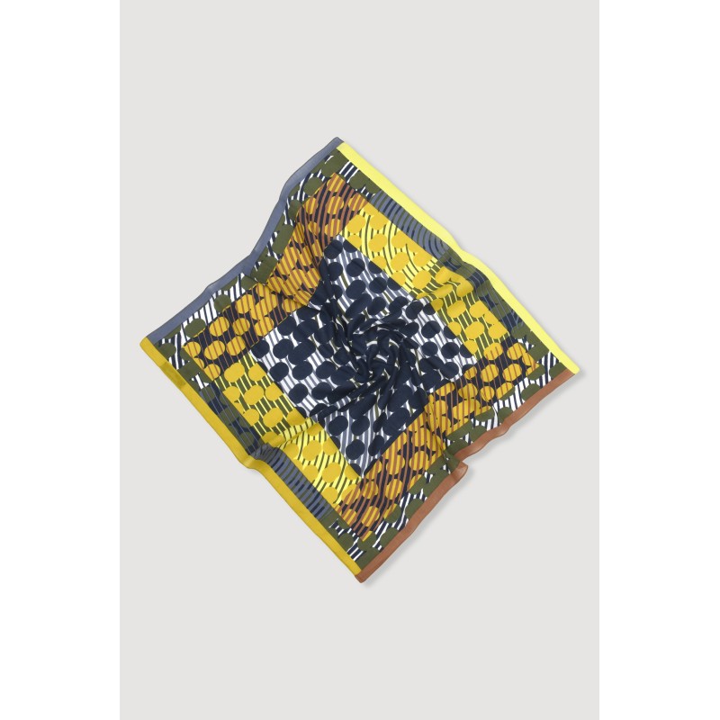 Graphic cotton scarf - Yellow Pollen/Mapoésie