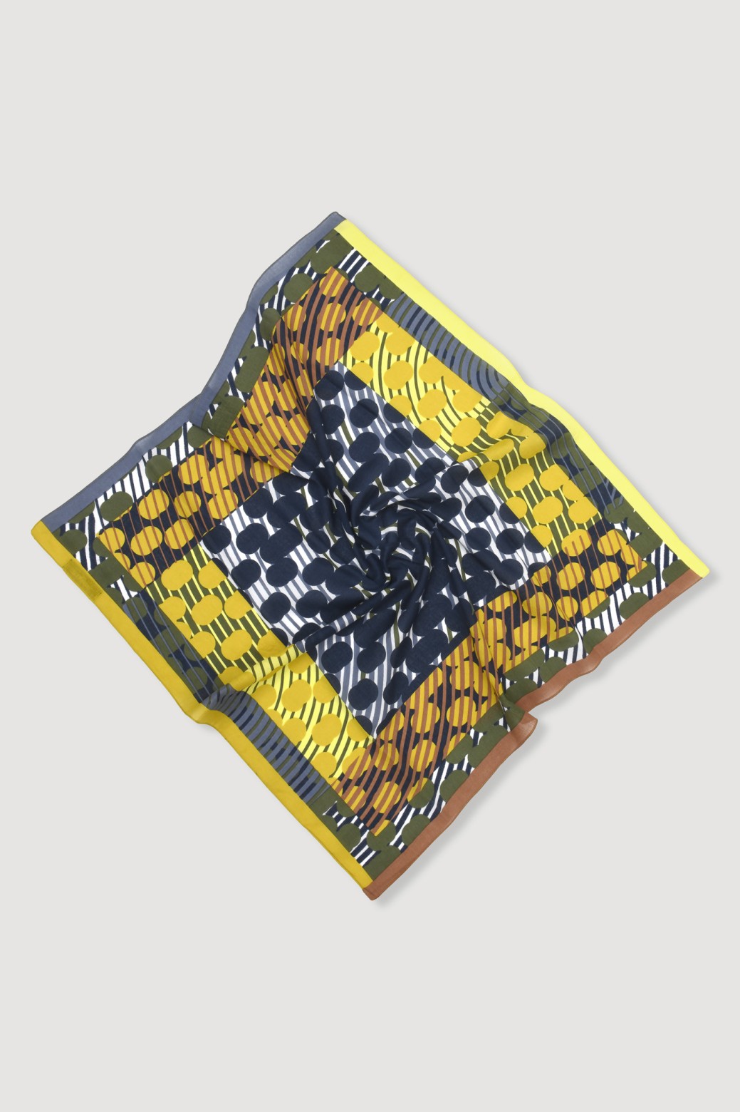 Carré en coton graphique Pollen jaune/Mapoésie