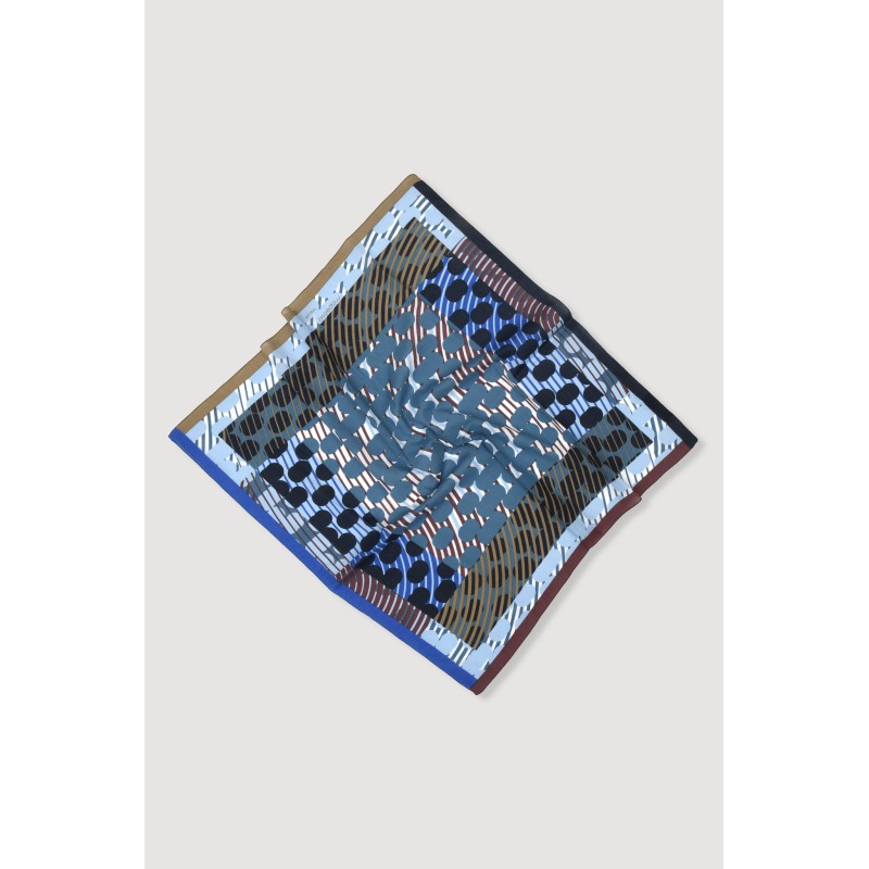 Carré en coton graphique Pollen bleu/Mapoésie