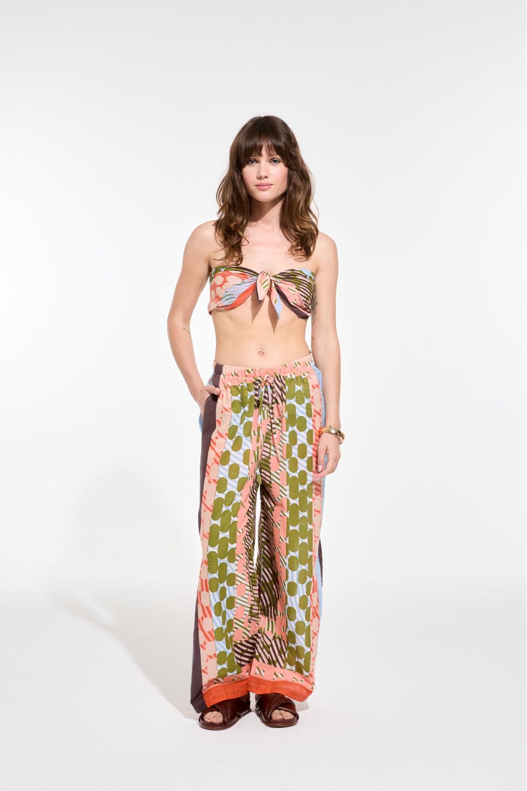 Pantalon Max Pollen Kaki Rose