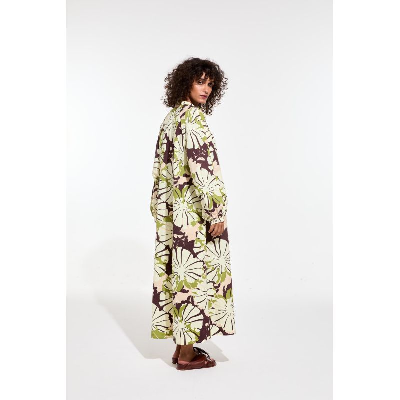 Robe Eulalie Pavot Kaki Rose