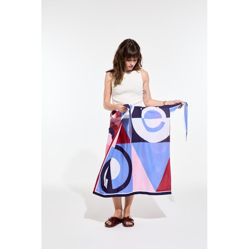 Jupe Olga Reve Ta Poesie Rouge Bleu