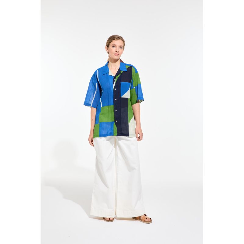 Chemise Homy Liane Bleu Vert