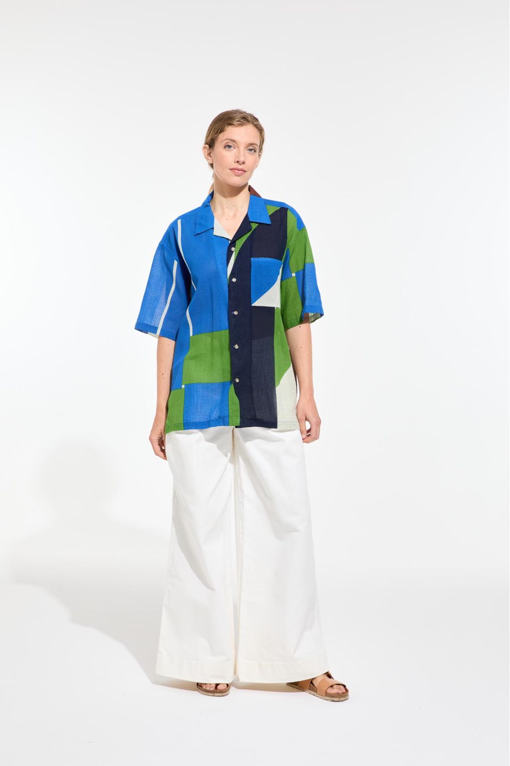 Chemise Homy Liane Bleu Vert