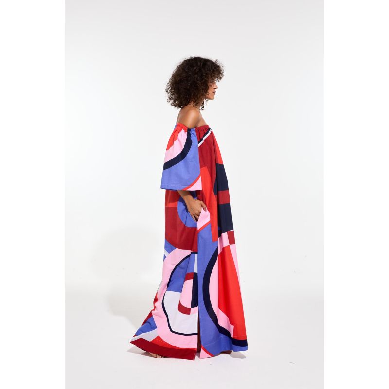 Robe Palao Poesie Rouge Bleu