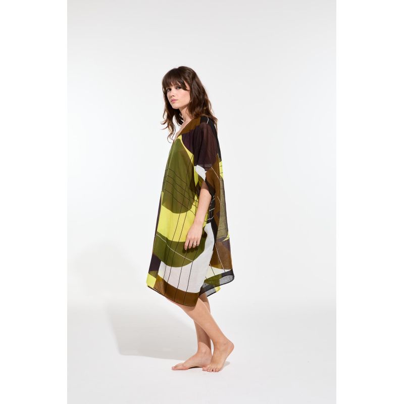 Robe Elia Forma Kaki Lime