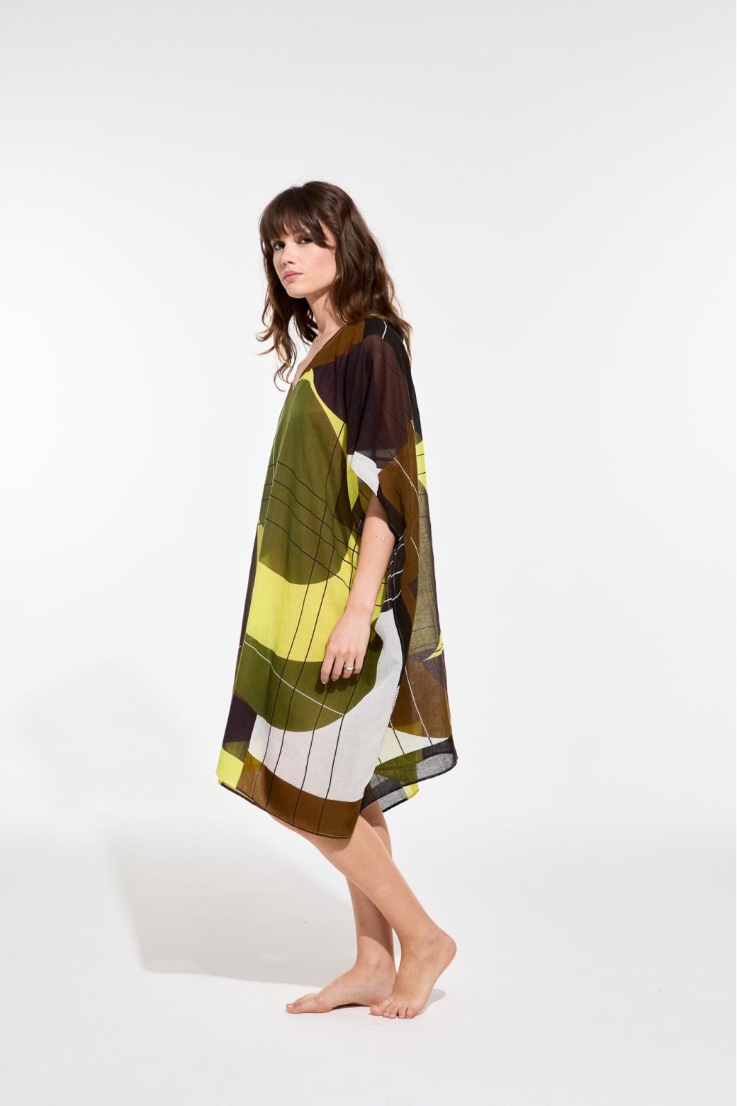 Robe Elia Forma Kaki Lime