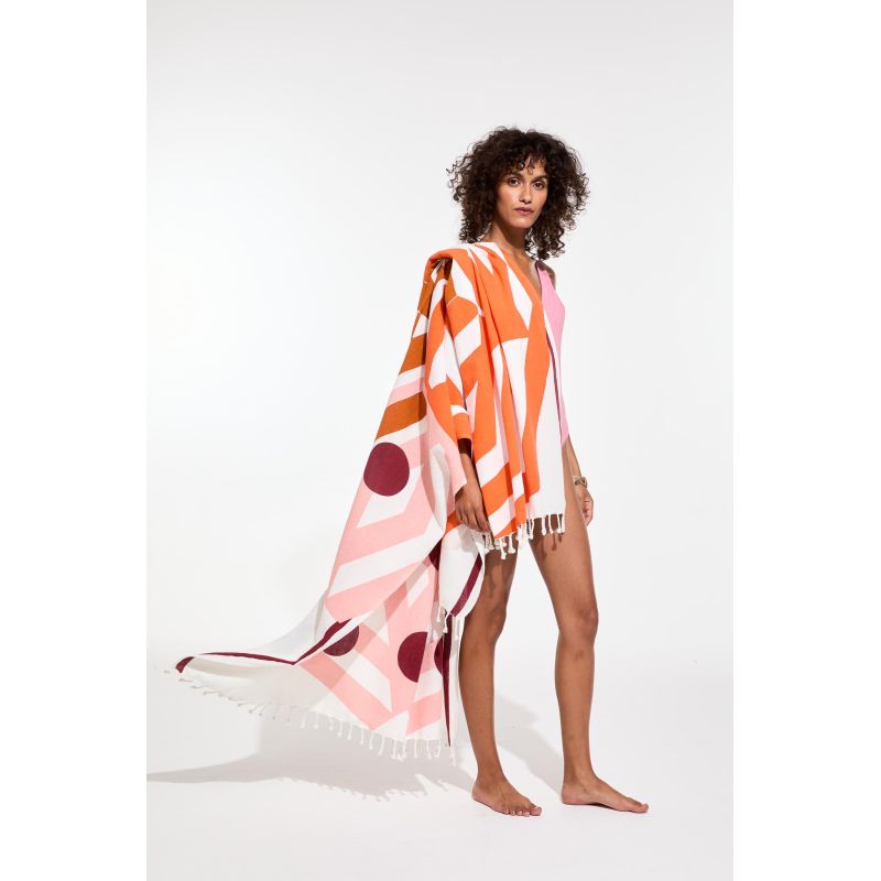 OrangeBloom Beach Towel