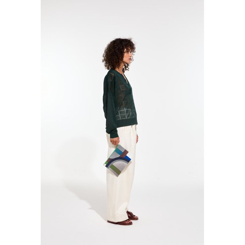 Pochette Goa Ettore Bleu Vert