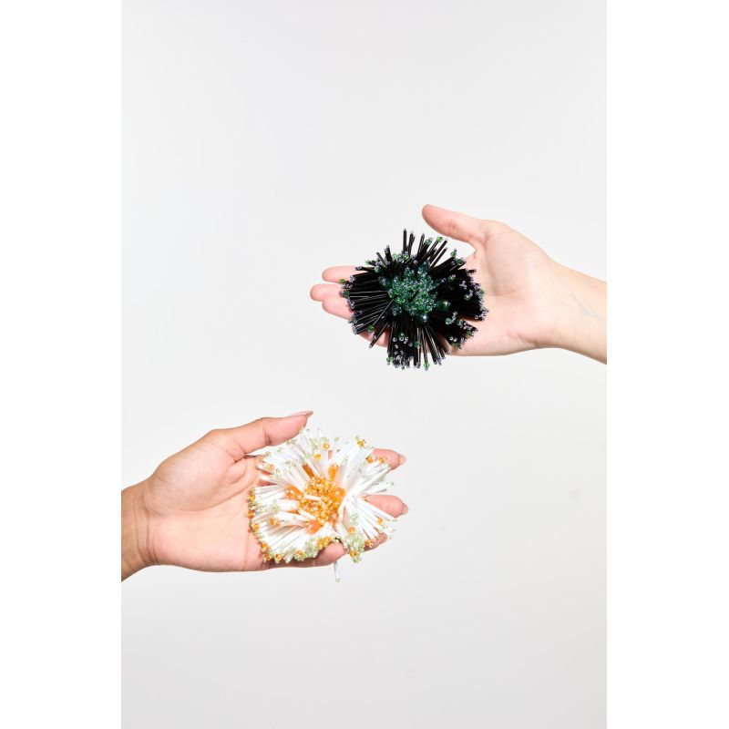 Broche Anemone Noir