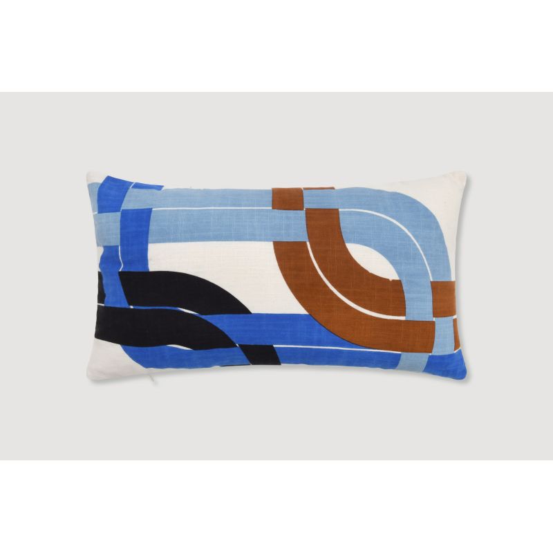 housse de coussinLiane Bleu 30/50 Cm