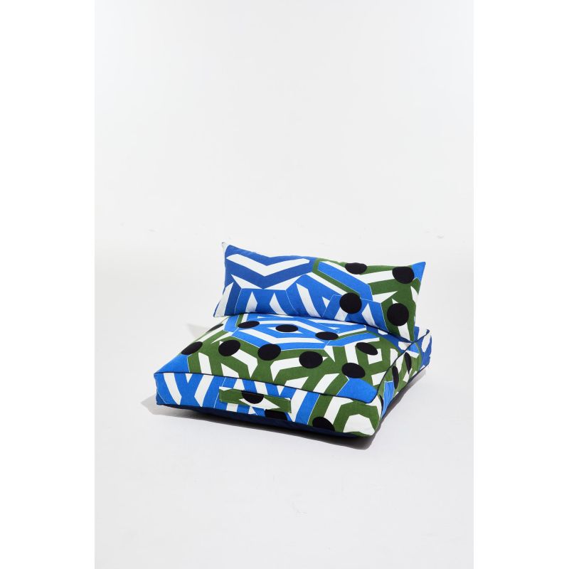 housse de coussinBloom Bleu80/80/12 Cm