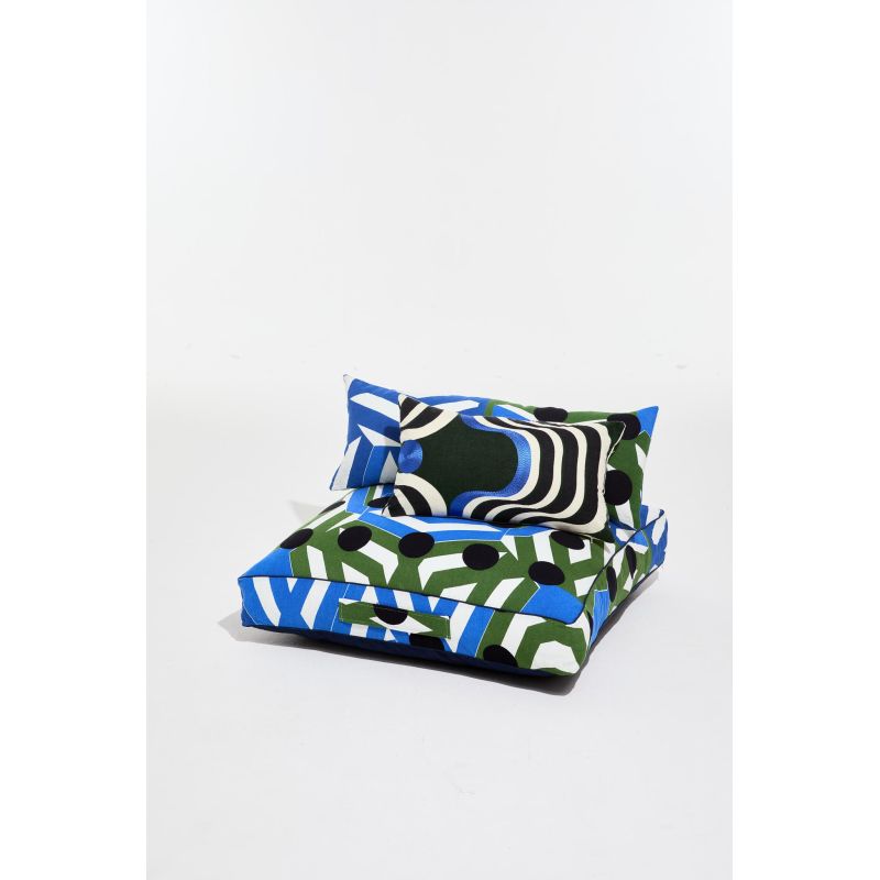 Blue Bloom Cushion 80/80/12 Cm