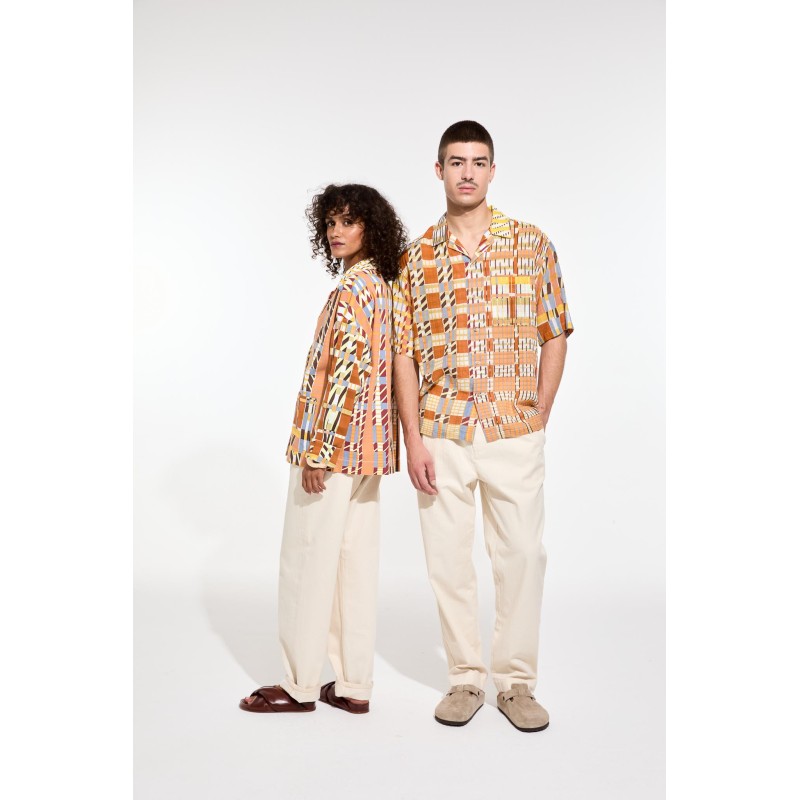 Veste d'été-coupe droite-jaune/Mapoésie