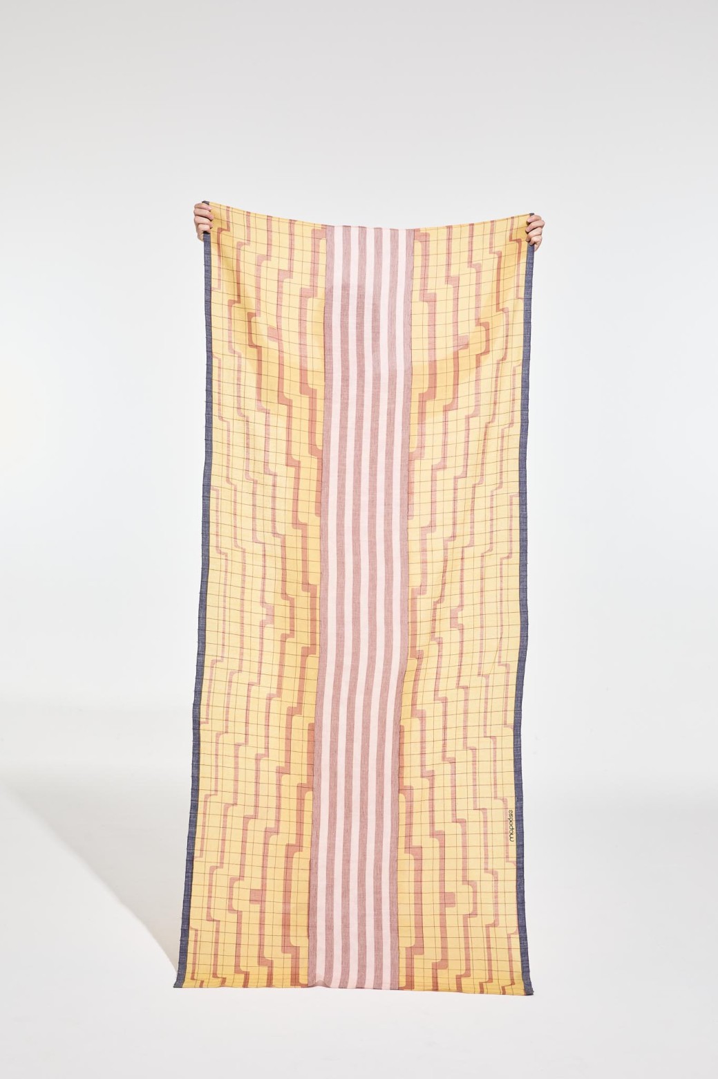 Foulard en coton graphique Celeste jaune/Mapoésie