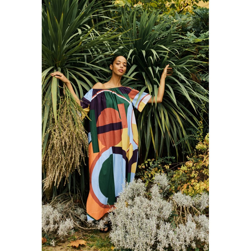 Robe bustier longue à motif/Mapoésie