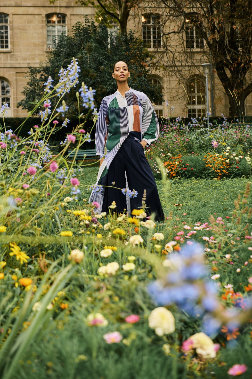 Robe d'été manches longues-parme/Mapoésie