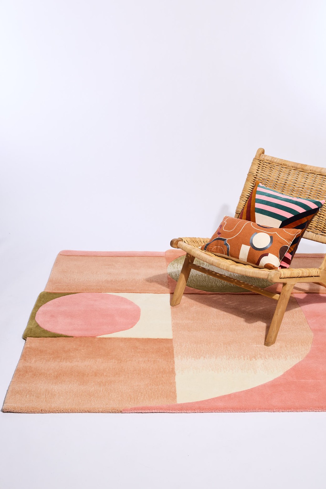 Grand Tapis Atlas Rose en Laine 180x183 | Mapoésie
