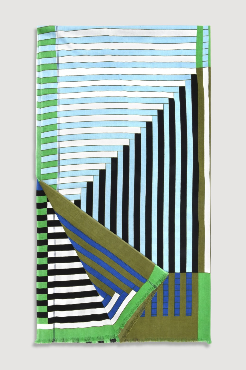 Green Riviera printed cotton fouta / Mapoésie