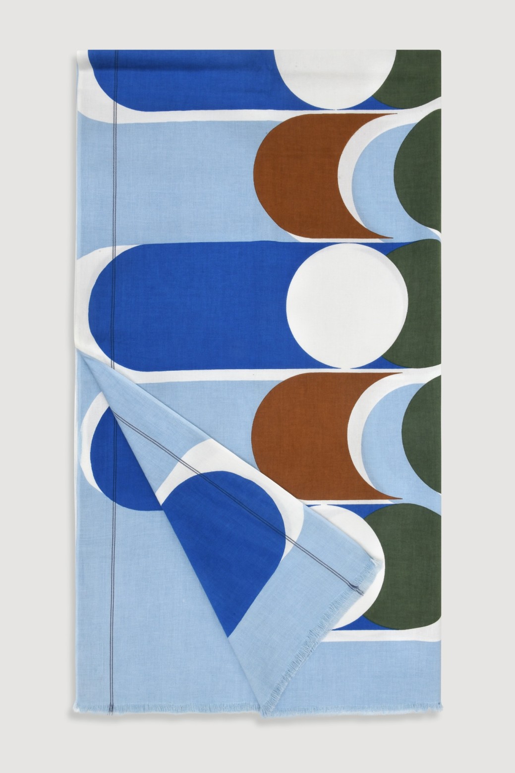 Blue Corolle graphic cotton fouta/Mapoésie