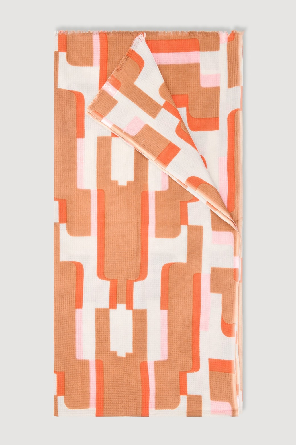 Fouta en coton graphique Arum rose/ Mapoésie