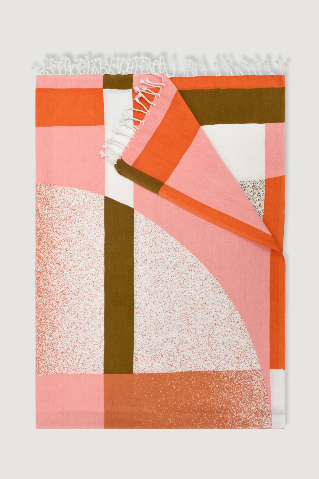 Fouta en coton graphique Sunrise rose/ Mapoésie