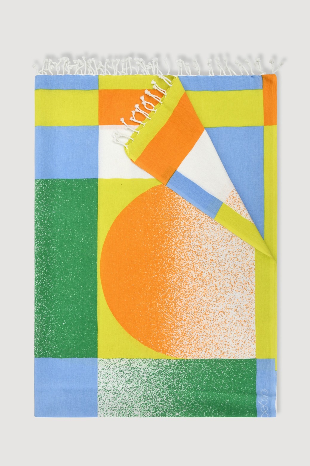 Fouta en coton graphique Sunrise jaune/ Mapoésie