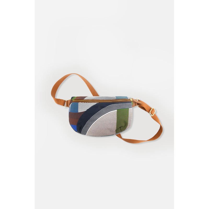 Sac banane à motif-bleu/Mapoésie