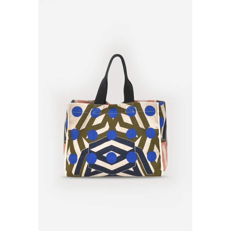 Grand sac en jute à motif/Mapoésie