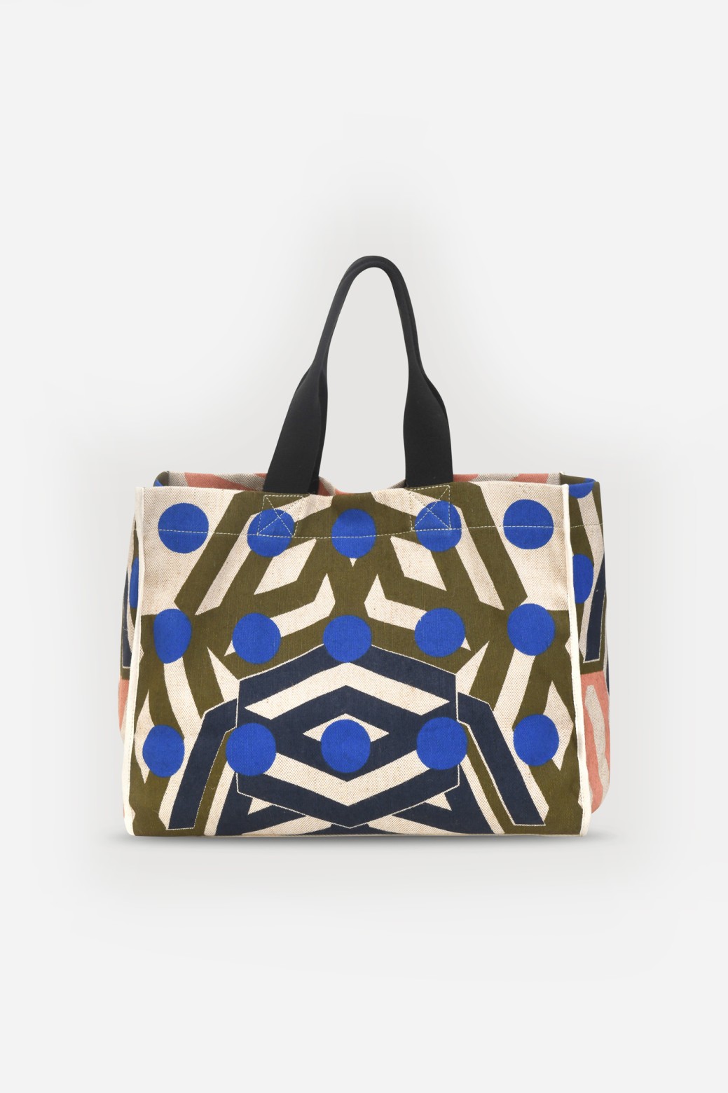 Grand sac en jute à motif/Mapoésie