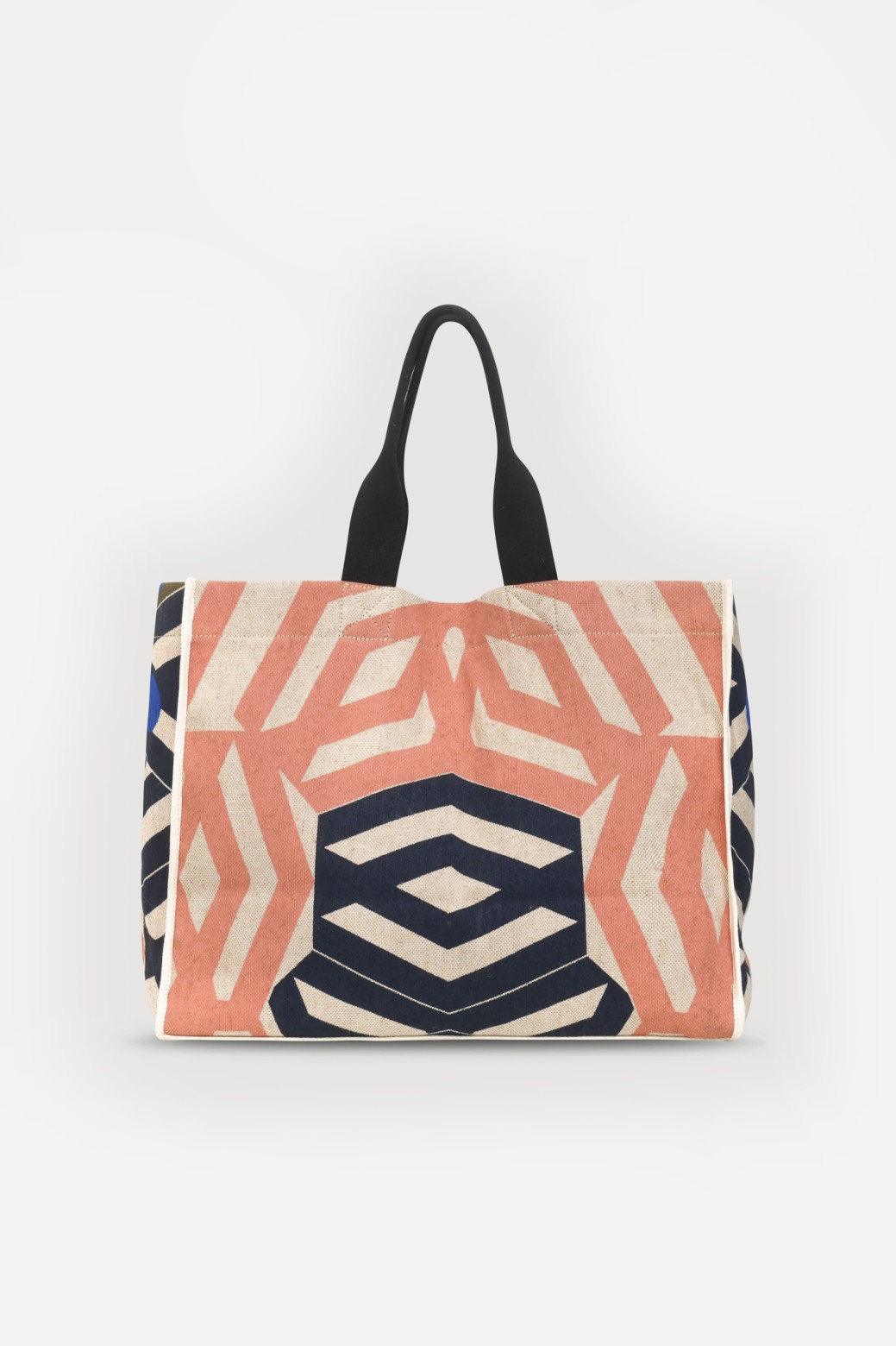 Grand sac en jute à motif/Mapoésie