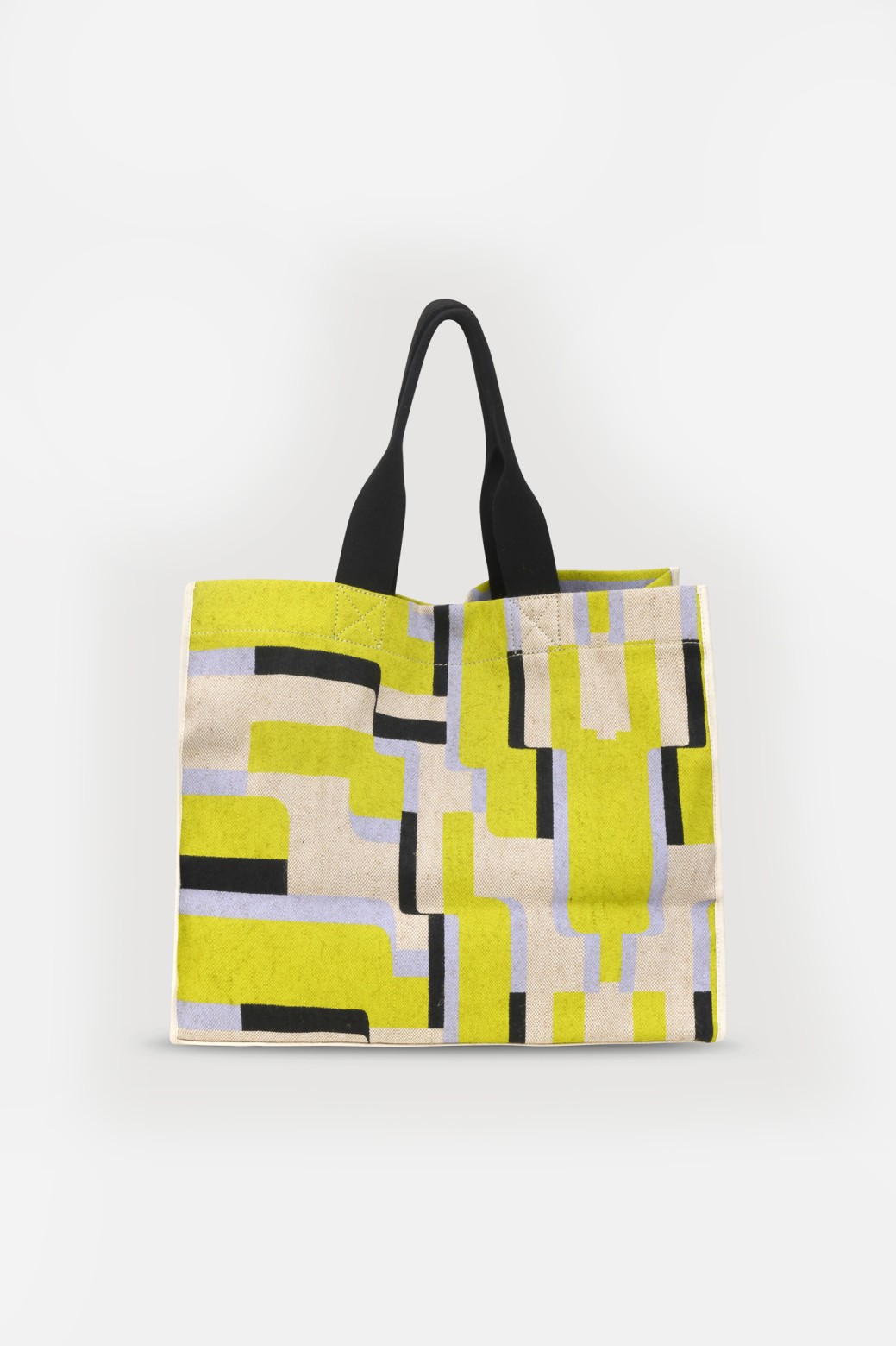 Grand sac en jute-jaune/Mapoésie
