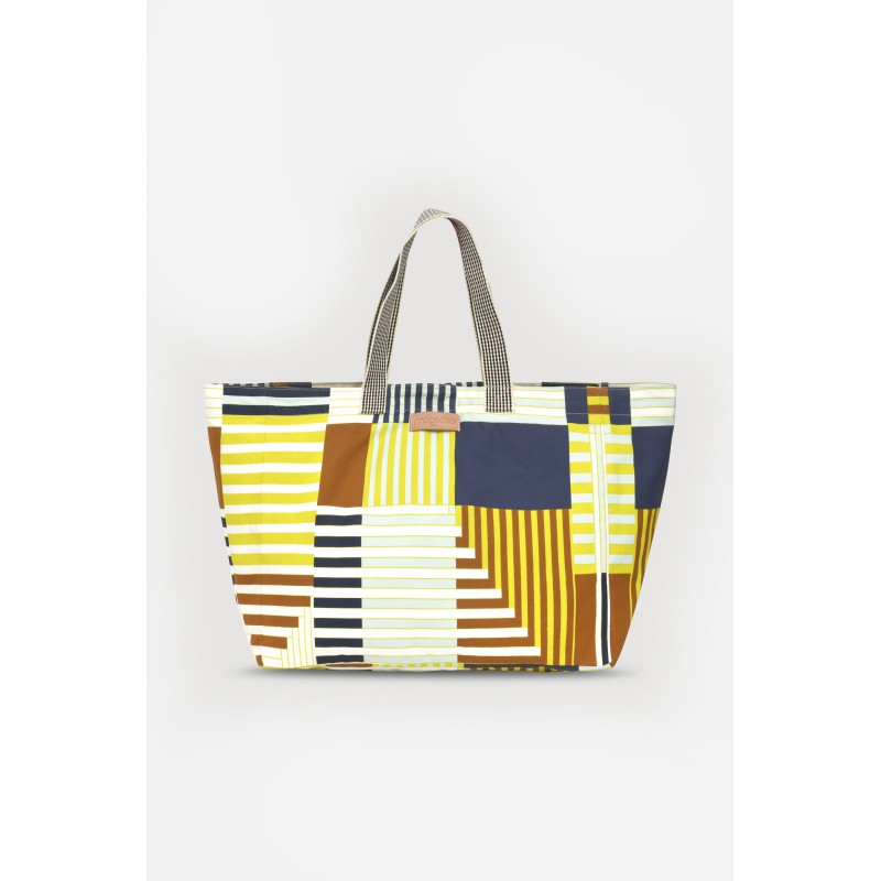 Sac de plage à rayures-jaune/Mapoésie