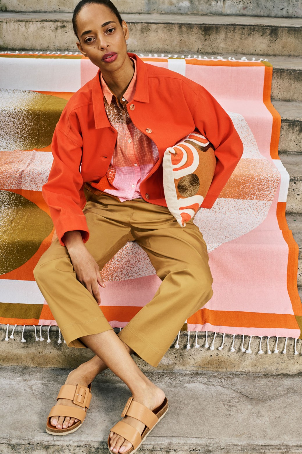Pantalon coupe droite - caramel / Mapoésie
