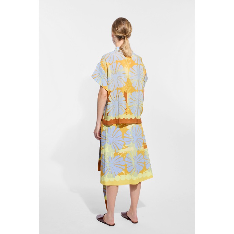 Chemise manches courtes en soie - jaune/ Mapoésie