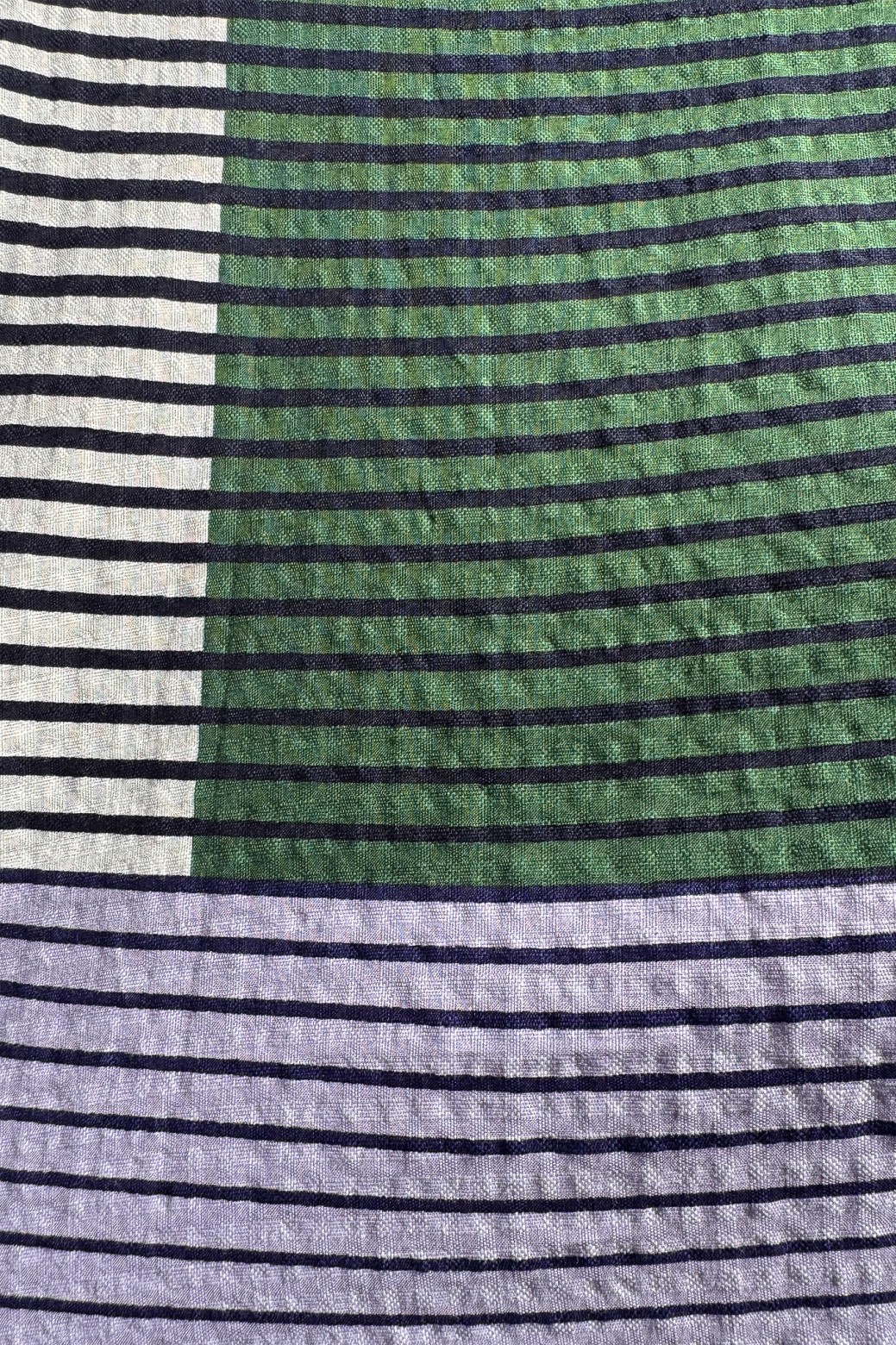 Foulard en coton graphique Ettore parme/Mapoésie