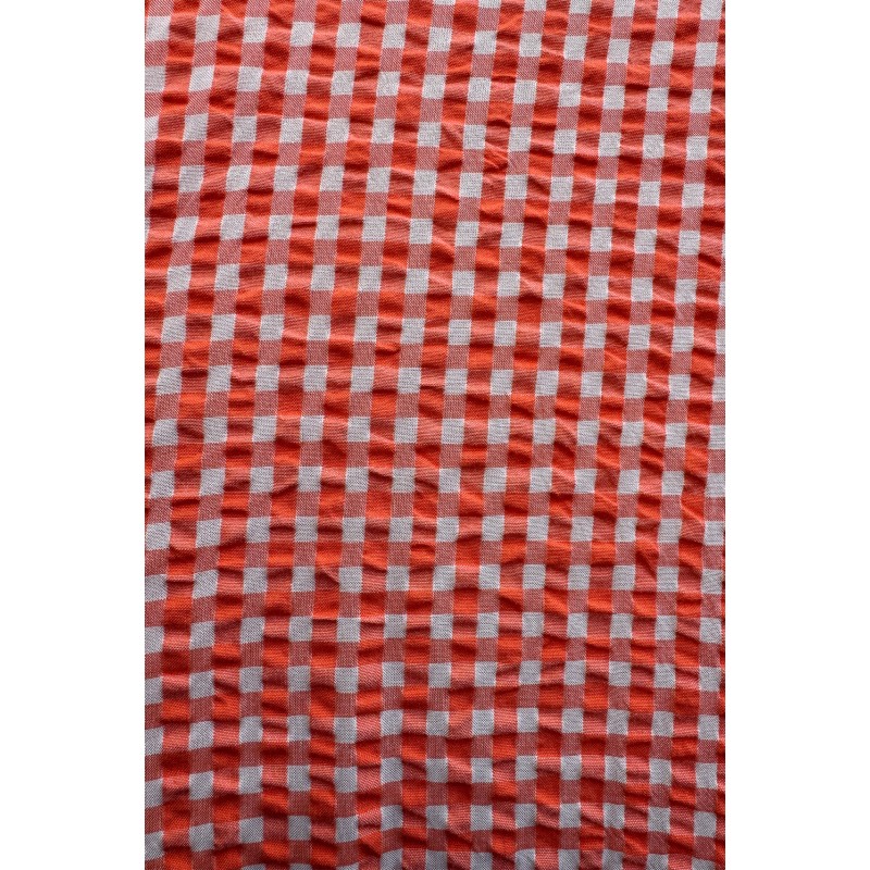 Chemise oversize à carreaux-orange/Mapoésie